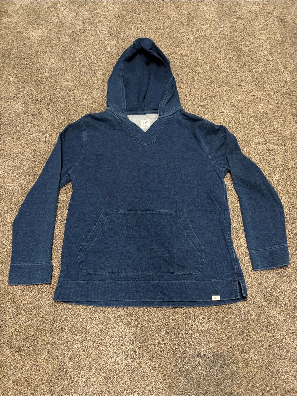 Boys GAP Indigo Blue Kids Hoodie Sweatshirt Size XL 14/16